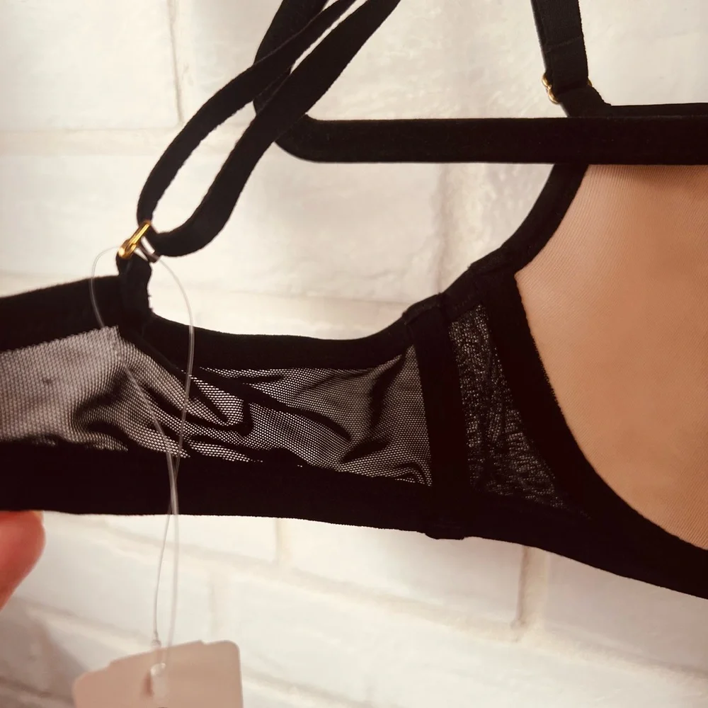 NWT Soma Lightest Lift Lined Demi Underwire Lace Bra 34 C Black #0668 - Picture 8 of 13